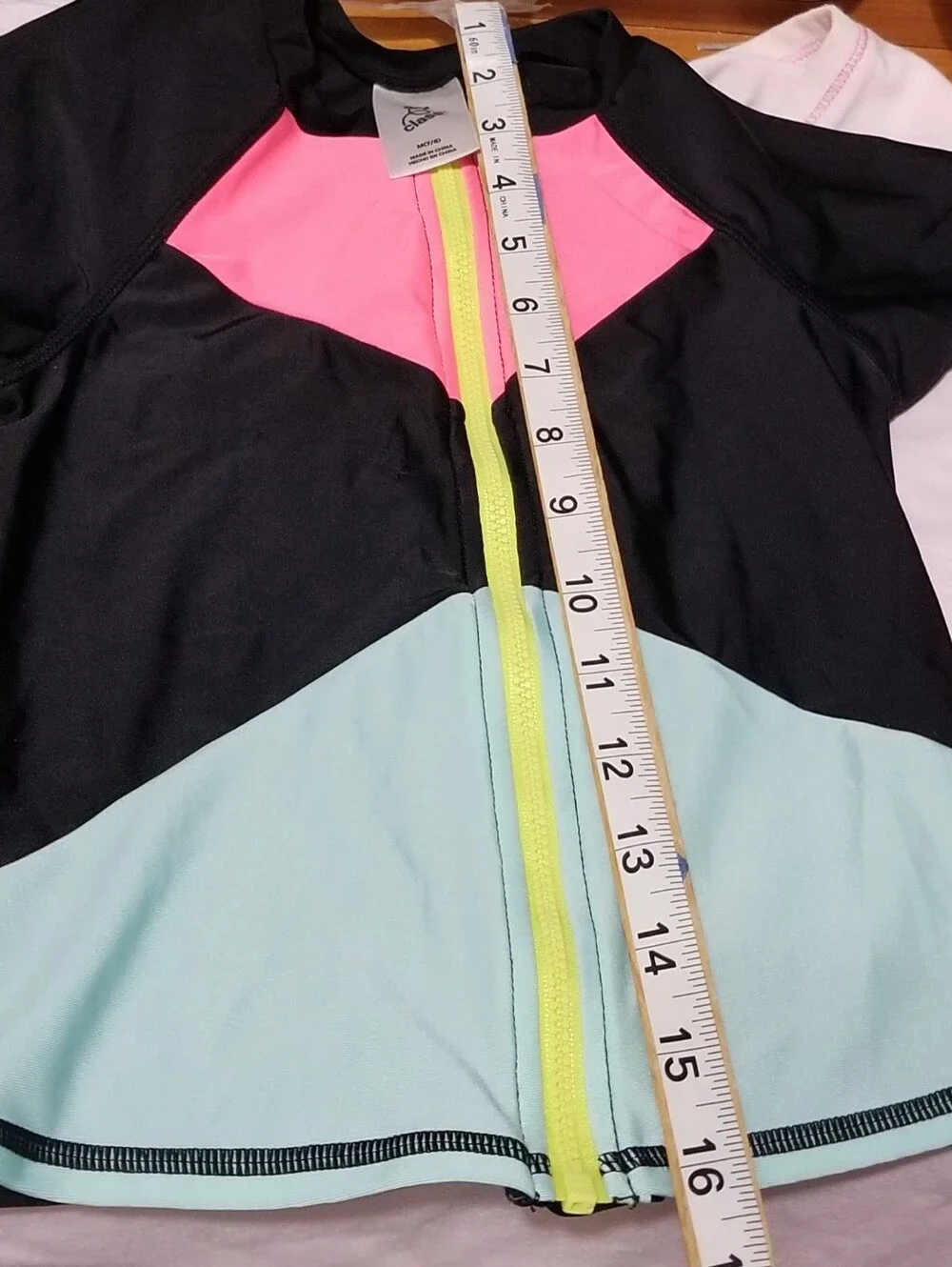 Art Class Kid’s Small/Medium Black, Teal, & Pink Three-Piece Swimwear Set